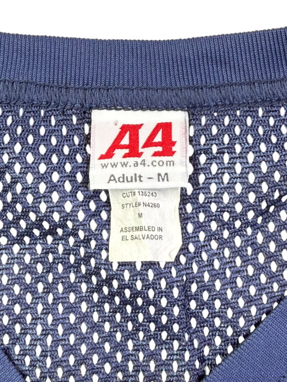 A4 MAGLIA FOOTBALL SPORTSWEAR NAVY UNISEX PRE OWNED M