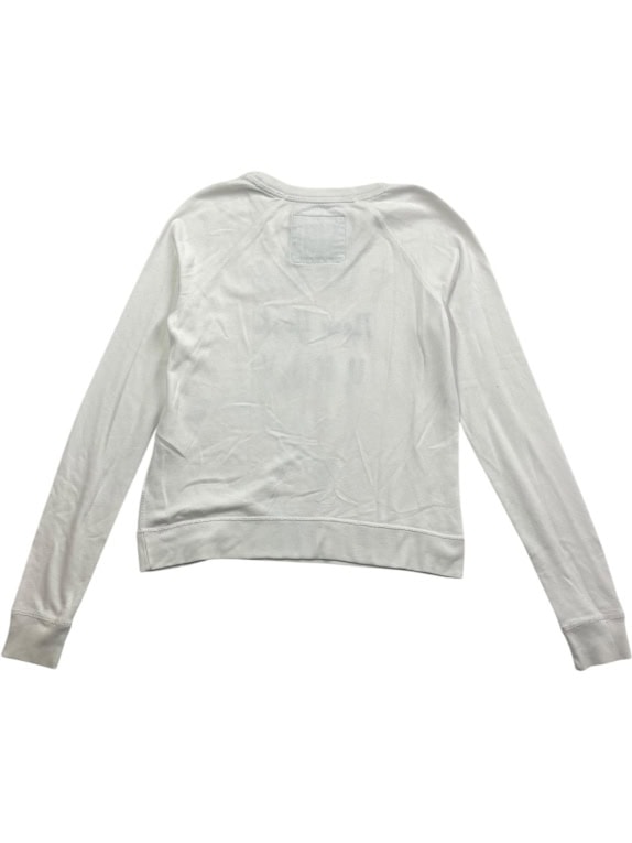 Abercrombie & Fitch Felpa cropped casual con logo bianca da donna S