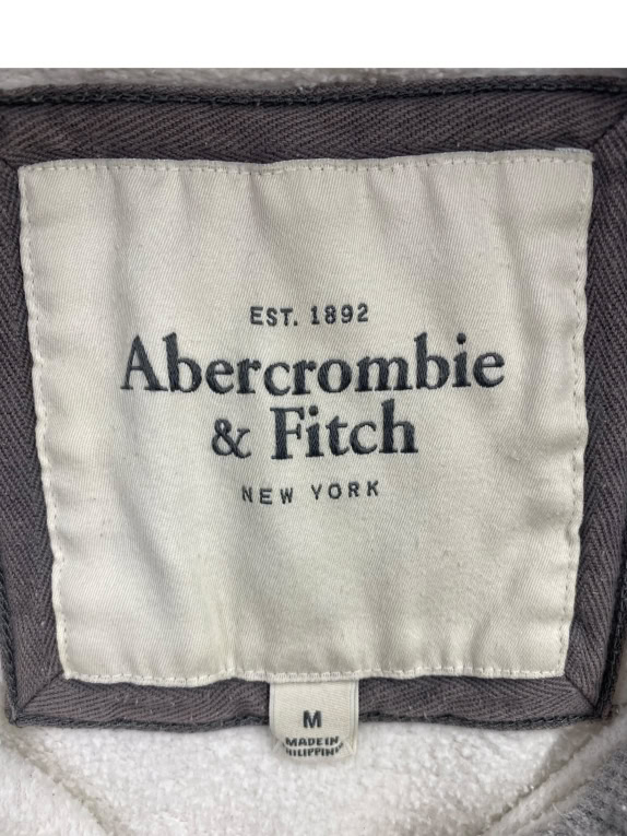 ABERCROMBIE & FITCH Vintage Hoodie With Logo Ecru Men’s M