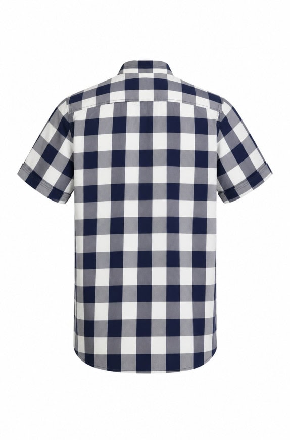 ABERCROMBIE AND FITCH ΠΟΥΚΑΜΙΣΟ CHECKED ΝΑΥΤΙΚΟ ΜΠΛΕ ΑΝΤΡΙΚΟ PRE OWNED M