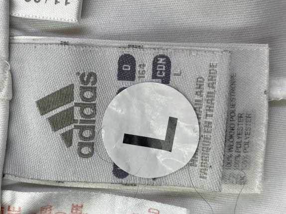 ADIDAS AC MILAN FOOTBALL SHORTS SPORTSWEAR WHITE UNISEX PRE OWNED L