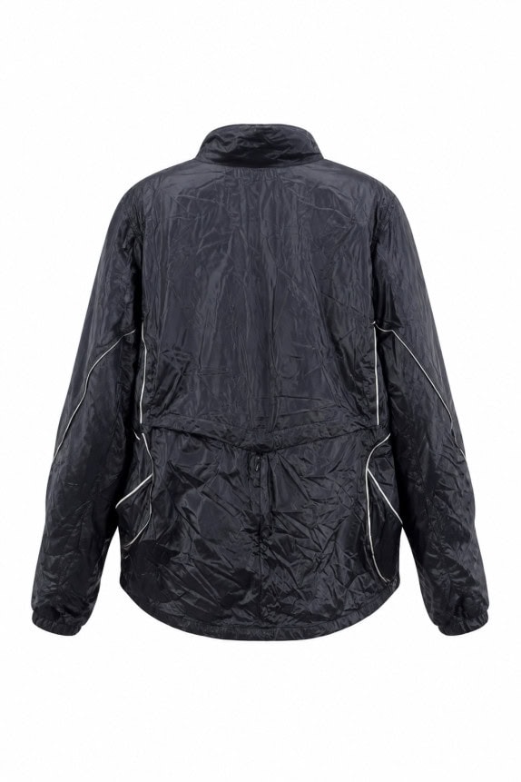 2000s ADIDAS WINDBREAKER SPORTSWEAR BLACK UNISEX PRE OWNED L