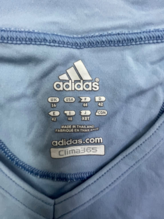ADIDAS CLIMA365 SPORTS T-SHIRT LOGO BLUE WOMEN'S M