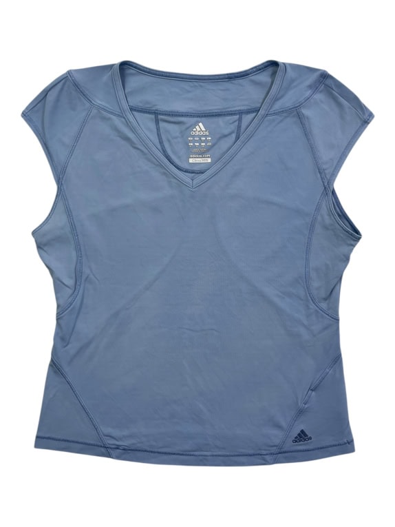 ADIDAS CLIMA365 SPORTS T-SHIRT LOGO BLUE WOMEN'S M