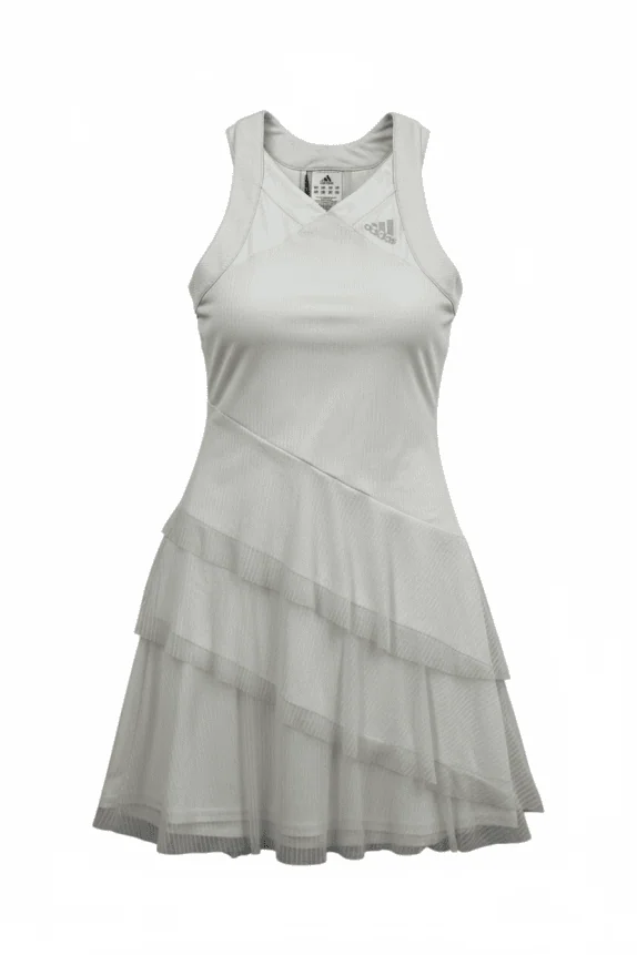 ADIDAS Abito sportivo da tennis con logo bianco da donna S
