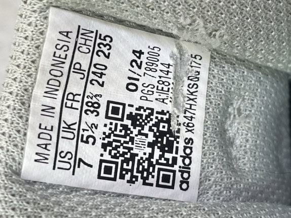 ADIDAS ATHLETIC SHOE SPORTSWEAR GREY MEN PRE OWNED EU 38.5