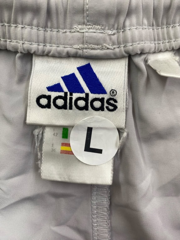 Adidas Pantaloncini sportivi casual con logo grigi da uomo L