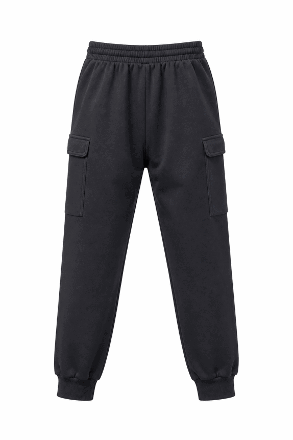 ADIDAS CARGO PANTS STREETWEAR BLACK MEN PRE OWNED S/M