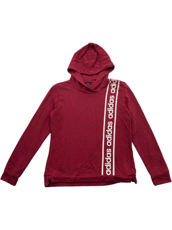 Adidas Felpa Hoodie Casual con Logo Bordeaux da Donna S