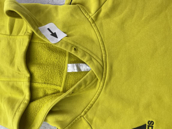 ADIDAS FELPA CON CAPPUCCIO SPORTSWEAR GIALLO LIME UNISEX PRE OWNED L