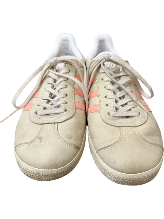 Adidas Gazelle Suede Vintage Logo Μπεζ Ροζ Γυναικεία EU 39 1/3