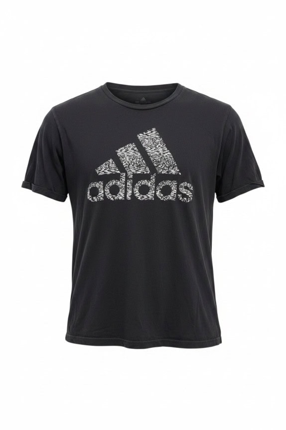 ADIDAS GRAPHIC TEE MINIMAL BLACK MEN PRE OWNED M