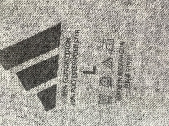 ADIDAS GRAPHIC TEE ATHLETIC ΓΚΡΙ ΑΝΤΡΙΚΟ PRE OWNED L