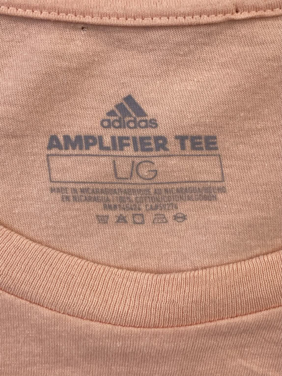 ADIDAS GRAPHIC TEE MINIMAL PINK WOMEN PRE OWNED L