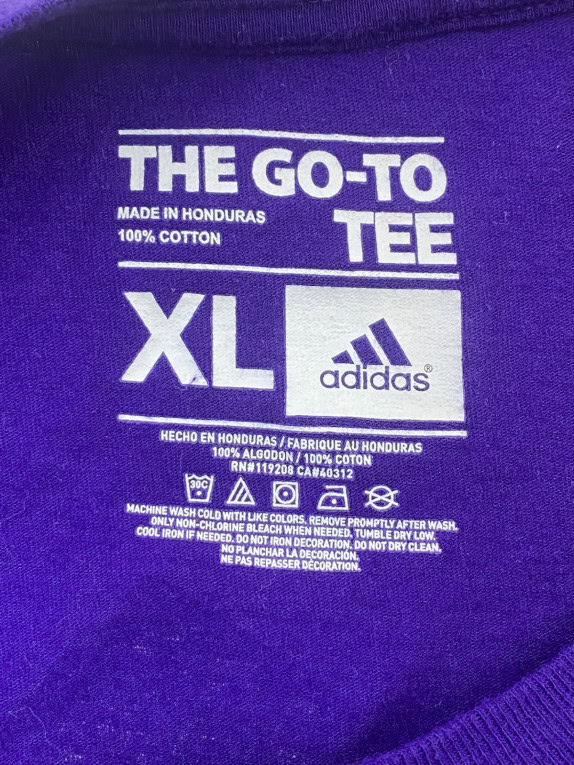 ADIDAS GRAPHIC TEE PURPLE MENS PRE OWNED XL