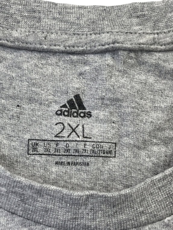 ADIDAS GRAPHIC TEE SPORTSWEAR ΓΚΡΙ ΑΝΤΡΙΚΟ PRE OWNED 2XL