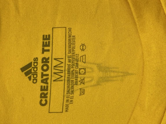 ADIDAS GRAPHIC TEE SPORTSWEAR YELLOW ΑΝΤΡΙΚΟ PRE OWNED M