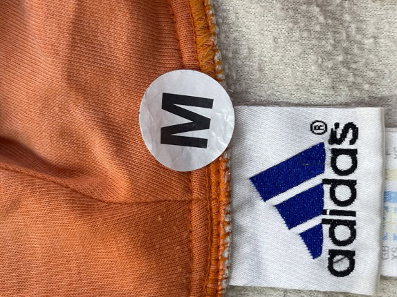 1990S ADIDAS HOODIE ATHLETIC OFF WHITE MEN PRE OWNED M