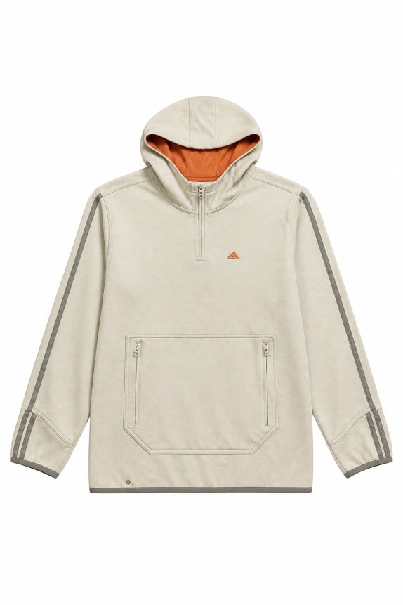 1990S ADIDAS HOODIE ATHLETIC OFF WHITE MEN PRE OWNED M