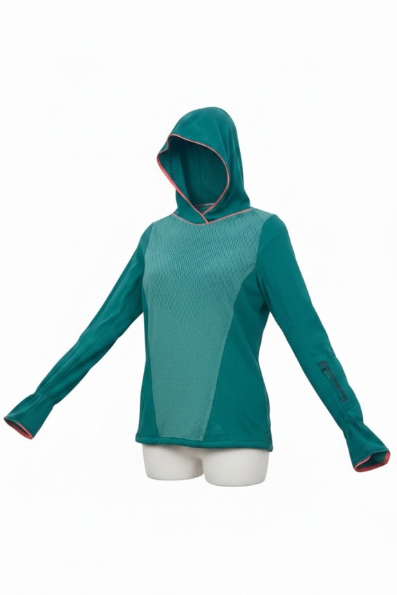 ADIDAS HOODIE ATHLETIC ΠΕΤΡΟΛ ΓΥΝΑΙΚΕΙΟ PRE OWNED S
