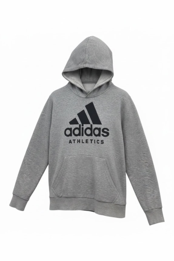 Adidas Hoodie Big Logo Γκρι Unisex L