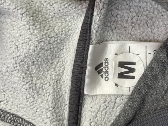 ADIDAS FELPA CON CAPPUCCIO MINIMAL GRIGIO UOMO PRE OWNED M