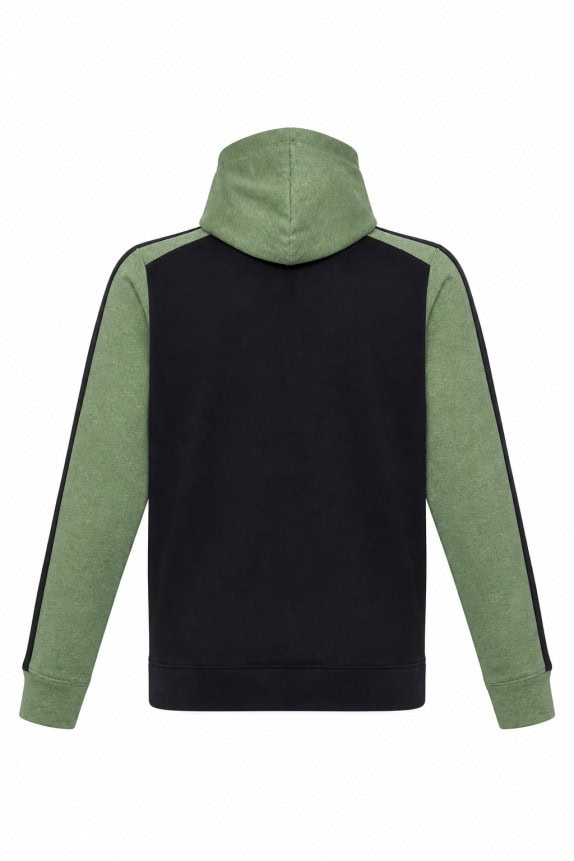 ADIDAS FELPA CON CAPPUCCIO SPORTSWEAR NERO VERDE OLIVA UNISEX PRE OWNED S