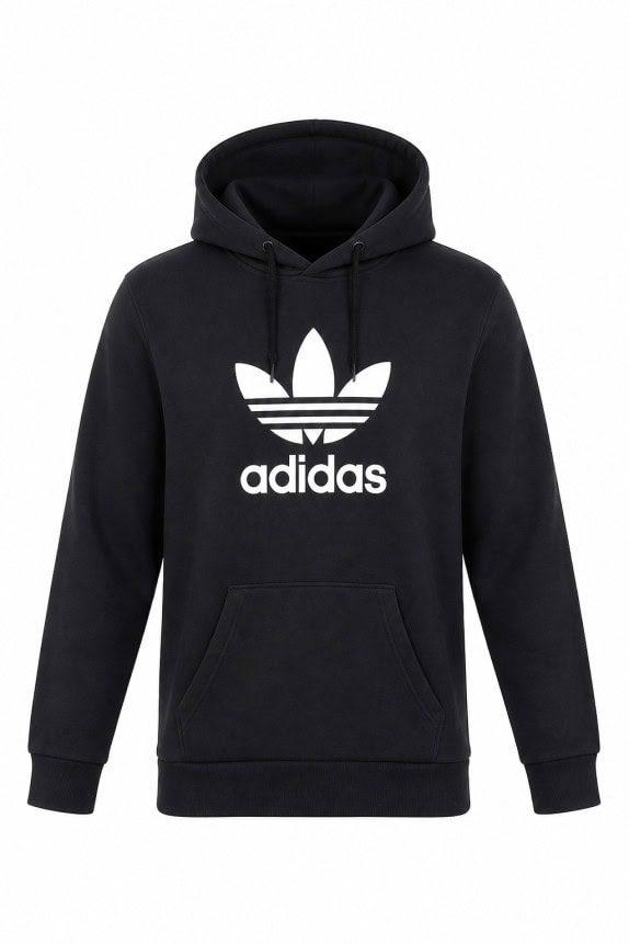 ADIDAS HOODIE STREETWEAR ΜΑΥΡΟ UNISEX PRE OWNED M