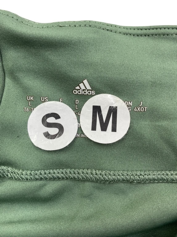Adidas Κολάν 3/4 Athletic Logo Πράσινο Γυναικείο M