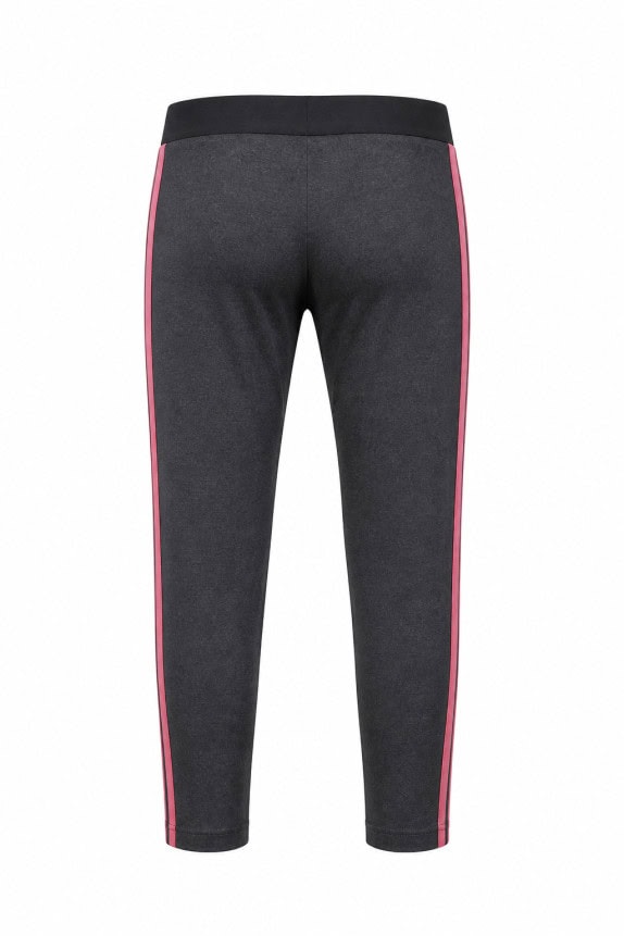 ADIDAS LEGGINGS SPORTSWEAR GRIGIO CHARCOAL ROSA DONNA PRE OWNED XL