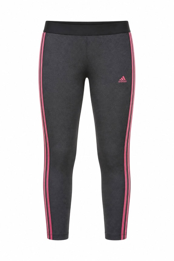 ADIDAS LEGGINGS SPORTSWEAR CHARCOAL GREY PINK WOMENS PRE OWNED XL