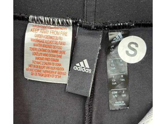 ADIDAS LEGGINGS SPORTSWEAR BLACK WOMENS PRE OWNED S