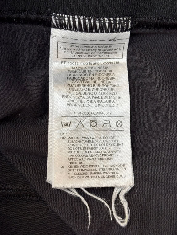 ADIDAS LEGGINGS SPORTSWEAR BLACK WOMENS PRE OWNED S