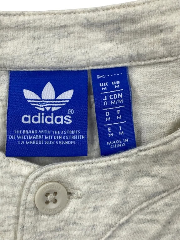 ADIDAS ΜΠΛΟΥΖΑ HENLEY SPORTSWEAR ΓΚΡΙ ΑΝΤΡΙΚΟ PRE OWNED M