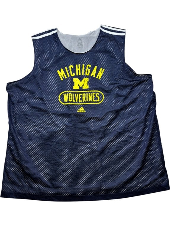 ADIDAS CANOTTA BASKET MICHIGAN WOLVERINES BLU UOMO PRE OWNED L