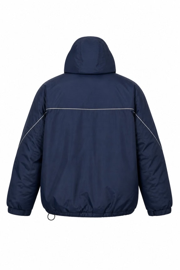 1990S ADIDAS ΜΠΟΥΦΑΝ ΜΕ ΚΟΥΚΟΥΛΑ SPORTSWEAR ΝΑΥΤΙΚΙ ΜΠΛΕ ΑΝΤΡΙΚΟ PRE OWNED XXL