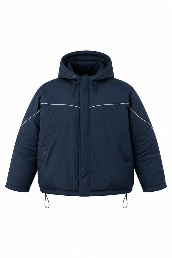 1990S ADIDAS HOODED JACKET SPORTSWEAR NAVY MEN PRE OWNED XXL