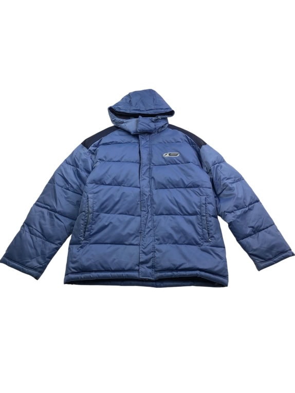 Adidas Μπουφάν Puffer Vintage Λογότυπο Μπλε Ανδρικό M