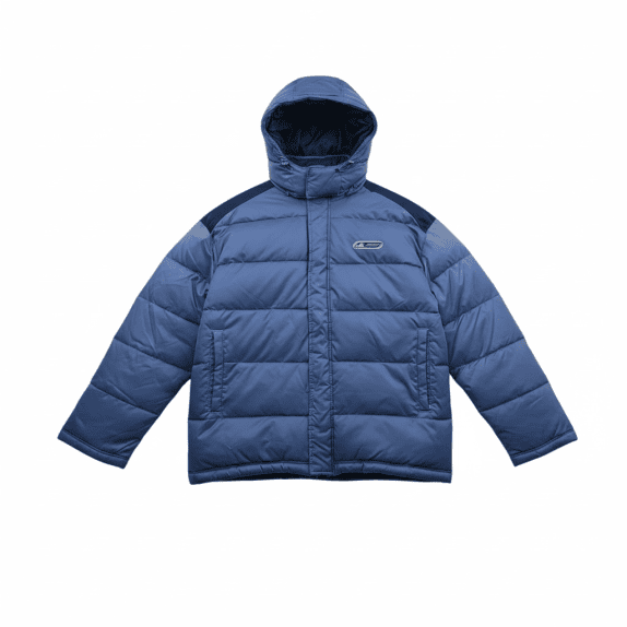 Adidas Μπουφάν Puffer Vintage Λογότυπο Μπλε Ανδρικό M