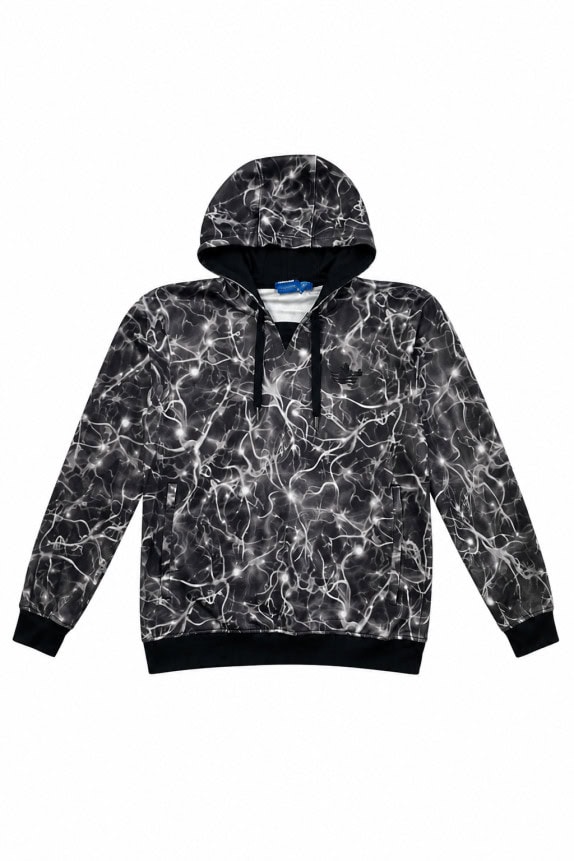 ADIDAS ORIGINALS HOODIE GRAPHIC ΜΑΥΡΟ ΓΚΡΙ UNISEX PRE OWNED M