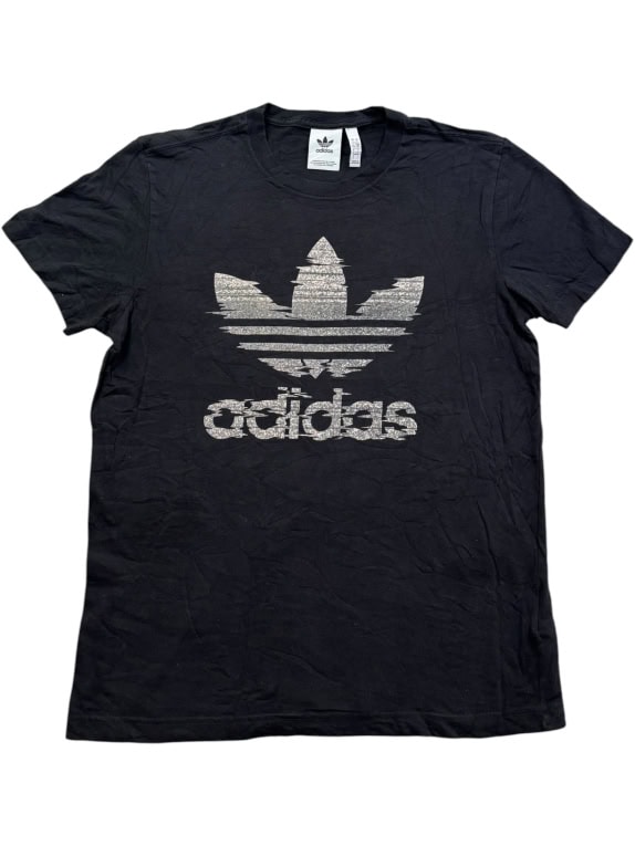 ADIDAS ORIGINALS T-SHIRT GLITCH LOGO ΜΑΥΡΟ UNISEX L