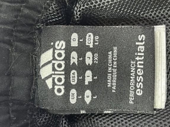 ADIDAS TRACK PANTS STRIPED BLACK MENS PRE OWNED L