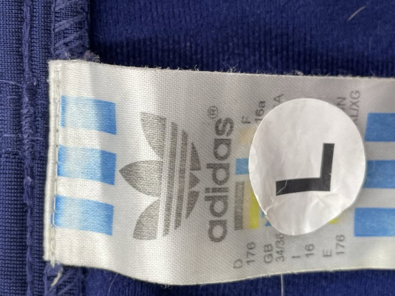 90s ADIDAS PANTALONI SPORTSWEAR MINIMAL BLU UOMO PRE OWNED L