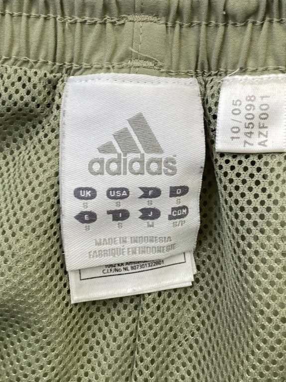 ADIDAS TRACK PANTS MINIMAL OLIVE WOMEN PRE OWNED S