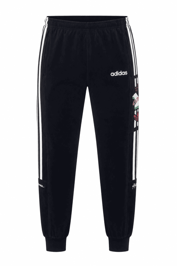 1990s ADIDAS PANTALONI TUTA SPORTSWEAR NERI UOMO PRE OWNED XL