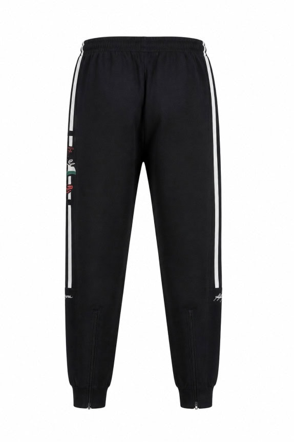 1990s ADIDAS TRACK PANTS SPORTSWEAR BLACK MEN PRE OWNED XL