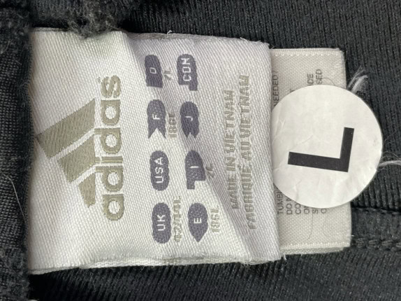 ADIDAS TRACK PANTS SPORTSWEAR BLACK UNISEX PRE OWNED L
