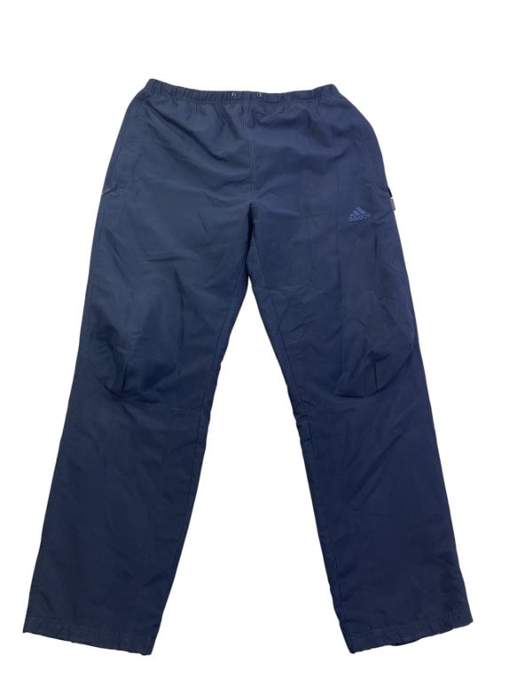 ADIDAS TRACK PANTS SPORTSWEAR NAVY MENS PRE OWNED L