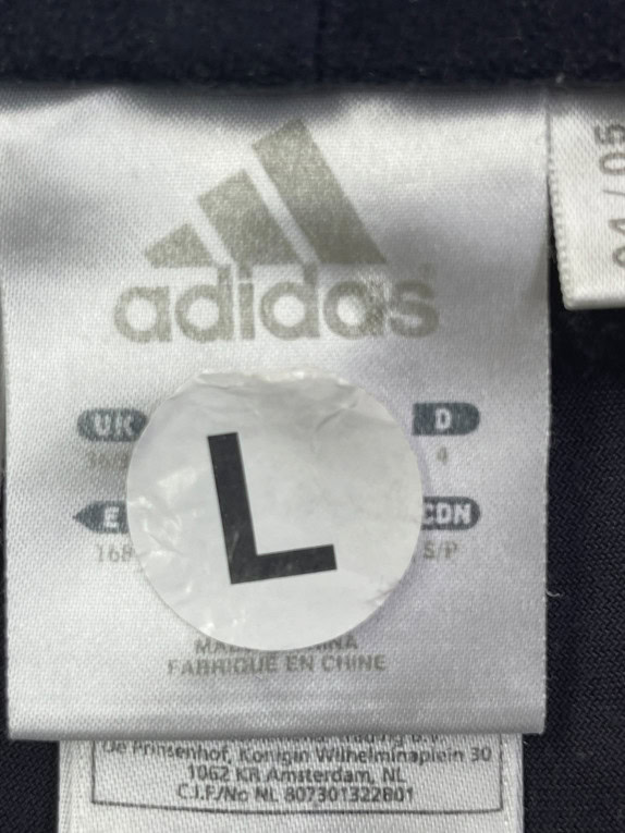 ADIDAS TRACK PANTS SPORTSWEAR NAVY UNISEX PRE OWNED L