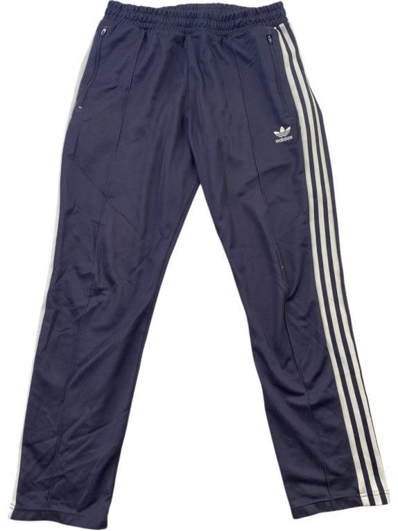 ADIDAS TRACK PANTS SPORTSWEAR NAVY UNISEX PRE OWNED L